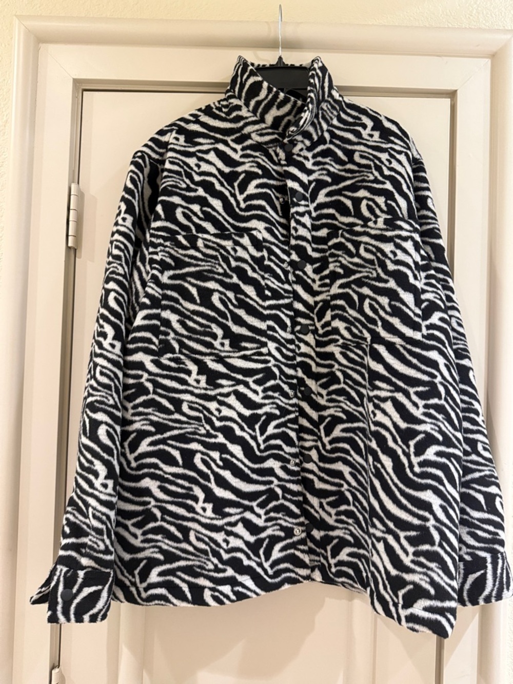 Topman Monochrome Animal Print Jacket